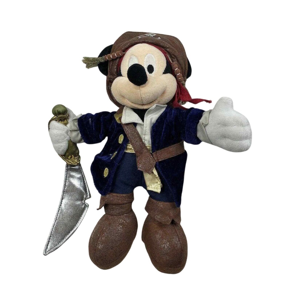 Disneyland Mickey‎ Mouse Pirates of the Caribbean Plush Stuffed Animal 13" Sword
